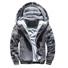 Load image into Gallery viewer, Winter Men Hooded Coat 2019 Thick Warm Jackets Parka Men Windbreaker Two Pieces Coat +Pant Casual Camouflage Tracksuit Man Hoody