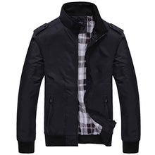 Load image into Gallery viewer, DIMUSI Mens Jackets Spring Autumn Casual Coats Solid Color Mens Sportswear Stand Collar Slim Jackets Male Bomber Jackets 4XL