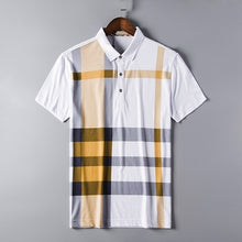 Load image into Gallery viewer, 2019 summer polo shirt men brand clothing cotton short sleeve business casual plaid designer homme camisa breathable plus size