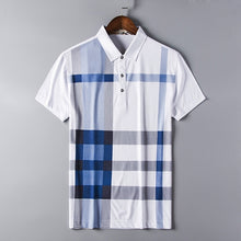 Load image into Gallery viewer, 2019 summer polo shirt men brand clothing cotton short sleeve business casual plaid designer homme camisa breathable plus size