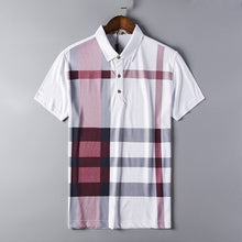 Load image into Gallery viewer, 2019 summer polo shirt men brand clothing cotton short sleeve business casual plaid designer homme camisa breathable plus size