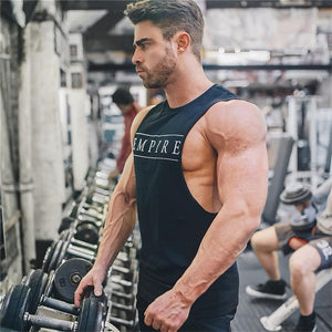 Brand gyms mens sleeveless Tank Tops Clothing Bodybuilding Undershirt vest Casual Fitness tank tops mens Breathable sportswear