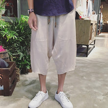 Load image into Gallery viewer, Sinicism Store Ins Mens Ethnic Style Clothing 2018  Man Solid Casual Black Pants Male Summer Harajuku Calf-Length Pants