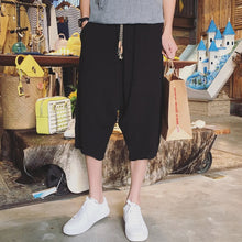 Load image into Gallery viewer, Sinicism Store Ins Mens Ethnic Style Clothing 2018  Man Solid Casual Black Pants Male Summer Harajuku Calf-Length Pants