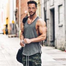 Load image into Gallery viewer, Brand gyms clothing Brand singlet canotte bodybuilding stringer tank top men fitness shirt muscle guys sleeveless vest Tanktop