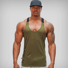 Load image into Gallery viewer, Solid Gym Men Stringer Tank Top Bodybuilding Fitness Singlets Muscle Vest Tee