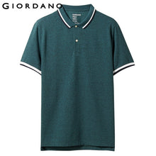 Load image into Gallery viewer, Giordano Men Slim Polo Pique Stretchy Polo Shirt Men Stripes Ribbed Collar Tops Short Sleeve Tee Shirt Camisa Masculina