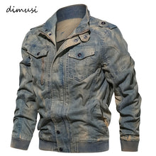 Load image into Gallery viewer, DIMUSI Spring Autumn Mens Denim Jacket Trendy Fashion Ripped Denim Jacket Mens Jeans Jacket Outwear Male Cowboy Coats 6XL,YA778