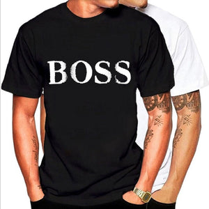 Fashion summer T-shirts with round collars and short sleeves in Europe and the United States BOSS printed T-shirts men's trend