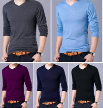 Load image into Gallery viewer, 2018 Autumn Winter Fashion Men Sweater Solid V-neck Mens Knitted Sweaters Thin Tops Cashmere Wool Male Sweaters and Pullovers