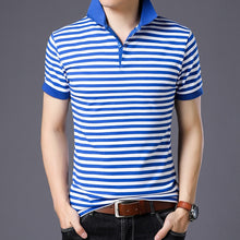 Load image into Gallery viewer, England Style Striped 2019 Brand Fashion Polo Shirts Short Sleeve Men Summer Cotton Breathable Tops Tee ASIAN SIZE M-5XL 6XL