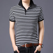 Load image into Gallery viewer, England Style Striped 2019 Brand Fashion Polo Shirts Short Sleeve Men Summer Cotton Breathable Tops Tee ASIAN SIZE M-5XL 6XL