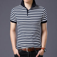 Load image into Gallery viewer, England Style Striped 2019 Brand Fashion Polo Shirts Short Sleeve Men Summer Cotton Breathable Tops Tee ASIAN SIZE M-5XL 6XL