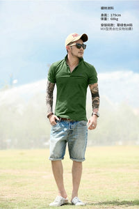 Men's Polo Shirt High Quality Solid Men Cotton Short Sleeve shirt Brands Summer polo Shirts Men 3XL