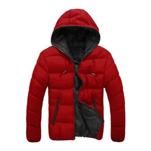 Load image into Gallery viewer, 2019 Winter Thick Cotton Warm Outwear Parka Winter Jacket Men Hooded Collar Coat Mens Warm Down Casual Coats with Zipper Pocket