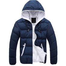 Load image into Gallery viewer, 2019 Winter Thick Cotton Warm Outwear Parka Winter Jacket Men Hooded Collar Coat Mens Warm Down Casual Coats with Zipper Pocket