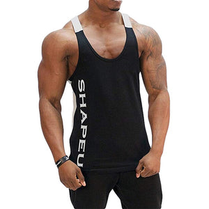 Men's Muscle Sleeveless Tank Top Tee Shirt Breathable Bodybuilding Sport Fitness Vest gym vest fitness men workout Singlet Shirt