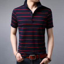 Load image into Gallery viewer, 2019 New Fashion Brand Summer Polo Shirt Men Top Grade Striped Slim Fit Short Sleeve Boyfriend Gift Polos Casual Men Clothes