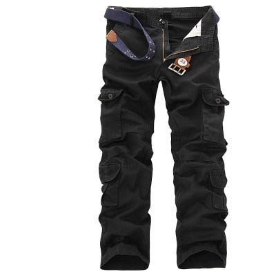 2019 Autumn mens cargo pants army tactical pants male Multi-pocket Outwear Straight trousers military pant men pantalon homme 46