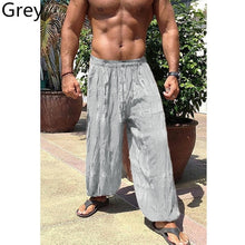 Load image into Gallery viewer, Retro  S-5XL Men Wide Legs Baggy Pants Loose Fitness Joggers Tie Dye Elastic Waist Beach Hawaii Vacation Plus Size Summer