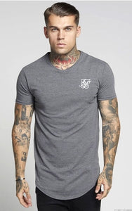 Fashion Men's Casual T-shirts Short Sleeve Gradient siksilk O-neck T-shirt for Men Clothes 2019 Brand T-shirts New Men