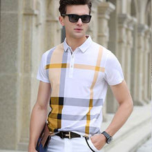 Load image into Gallery viewer, Men Polo Shirt Hot Sale New plaid 2019 Summer Fashion classic casual tops Short Sleeves Famous Brand Cotton Skull High quality