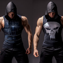 Load image into Gallery viewer, Superhero 3D printing bodybuilding stringer tank top men High elasticity fitness vest muscle guys sleeveless hoodies vest