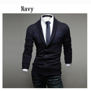 ZOGAA Men's Casual Sweater Slim Lapel Knit Cardigan Buttons Mens Undershirts Knitwear Sweaters Long Sleeve Cardigans