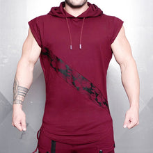 Load image into Gallery viewer, 2019 New Brand Stretchy Sleeveless Shirt Casual Fashion Hooded Gyms Tank Top Men bodybuilding Fitness Clothing