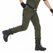 Load image into Gallery viewer, Tactical Pants Army Male Camo Jogger Plus Size Cotton Trousers Many Pocket Zip Military Style Camouflage Black Men&#39;s Cargo Pants