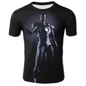 2018 Marvel Avengers 3 Iron Man 3D Print T-shirt Men/Women Superhero T shirt fitness Clothing Man's Tops Tee