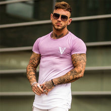 Load image into Gallery viewer, 2019 New Brand Clothing Gyms Tight Cotton T-shirt Mens Fitness T-shirt Homme Gyms T Shirt Men Fitness Crossfit Summer Tees Tops