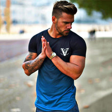 Load image into Gallery viewer, 2019 New Brand Clothing Gyms Tight Cotton T-shirt Mens Fitness T-shirt Homme Gyms T Shirt Men Fitness Crossfit Summer Tees Tops