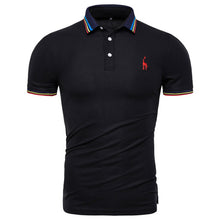 Load image into Gallery viewer, 2019 Brand Quality Polo Giraffe Cotton Mens Polos Casual Short Sleeve Polo Shirt Men Stand Collar Classical Deer Polos Men