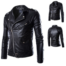 Load image into Gallery viewer, New Street Men&#39;s Leather Jacket Coat British Fashion Men&#39;s Leather Garment