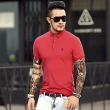 Load image into Gallery viewer, 2019 New Brand Business Polo Shirt Men Casual Hombre Embroidery Cotton Short Sleeve Tops Tees Solid Slim Homme