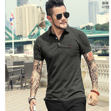 Load image into Gallery viewer, 2019 New Brand Business Polo Shirt Men Casual Hombre Embroidery Cotton Short Sleeve Tops Tees Solid Slim Homme