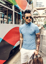 Load image into Gallery viewer, 2019 New Brand Business Polo Shirt Men Casual Hombre Embroidery Cotton Short Sleeve Tops Tees Solid Slim Homme