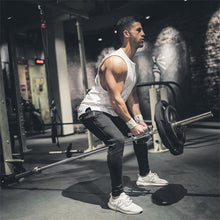 Load image into Gallery viewer, 2019 Summer Newest Brand Mens Curved Hem Patchwork Gyms Stringers Vest Bodybuilding Clothing Fitness Man Tanks Tops