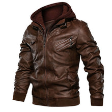 Load image into Gallery viewer, Men&#39;s Leather Jackets Autumn New Casual Motorcycle PU Jacket Leather Coats European size Jackets Drop Shipping