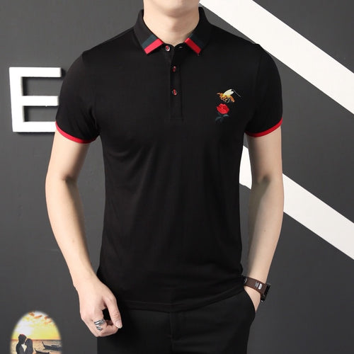 Mens Clothing 2019 classic Summer Brand Short Sleeve Polo Shirt Men Casual Regular cotton luxury designer Homme Solid Slim Polos