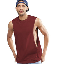 Load image into Gallery viewer, OA Fitness Men&#39;s Sleeveless Vest With Extreme Dropped Armhole Crew neck Regular fit Shirts Tank Tops