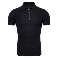 Load image into Gallery viewer, Dropshipping Brand Quality 100% Cotton Polos Men Solid Slim Fit Stand Collar Short Sleeve Polo Shirt Men Fashion Clothes