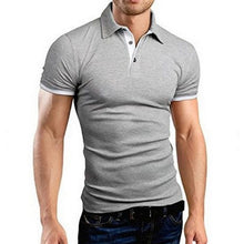 Load image into Gallery viewer, Oeak Mens Polo Shirt 2019 New Summer Short Sleeve Turn-over Collar Slim Tops Casual Breathable Solid Color Business Shirt