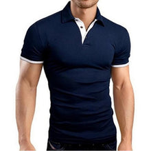 Load image into Gallery viewer, Oeak Mens Polo Shirt 2019 New Summer Short Sleeve Turn-over Collar Slim Tops Casual Breathable Solid Color Business Shirt