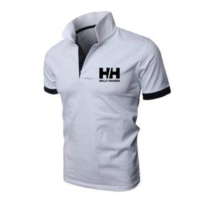 2019 New Fashion Helly Hansen Printed Men Polo Shirt Lapel Collar Slim Fit Tops Casual Classic Male Polos Shirts S-5XL