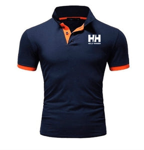 2019 New Fashion Helly Hansen Printed Men Polo Shirt Lapel Collar Slim Fit Tops Casual Classic Male Polos Shirts S-5XL