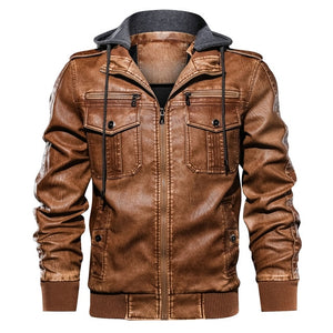 Men PU Military Jacket Casual Army Fitness Leather Coats Bomber Anti-Leather Jackets European size Dropshipping