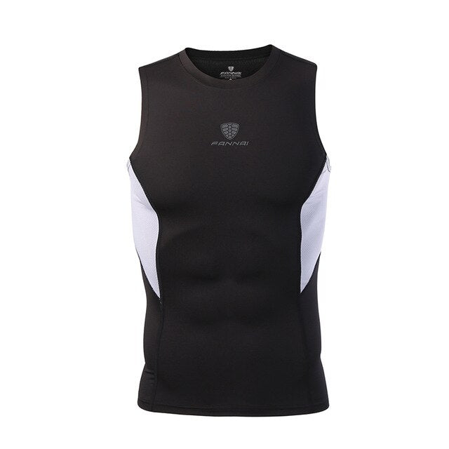 FANNAI Running Vest Dry Fit Training Workout Gym Men Shirt Tank Top Fitness Tight Sport Suit Sleeveless Men's T-Shirt Crossfit