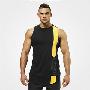 MLCRIYG  Summer 2019 New Fashion Casual Mens Gyms Sports Sweat absorption Quick dry round Collar sleeveless vest Hot sale